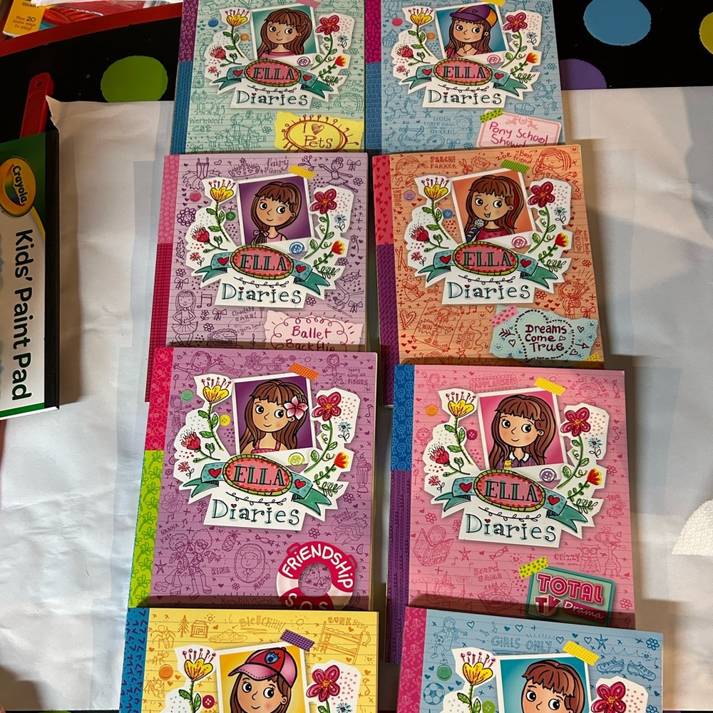 Kids Book Ella Diaries . Set of 8